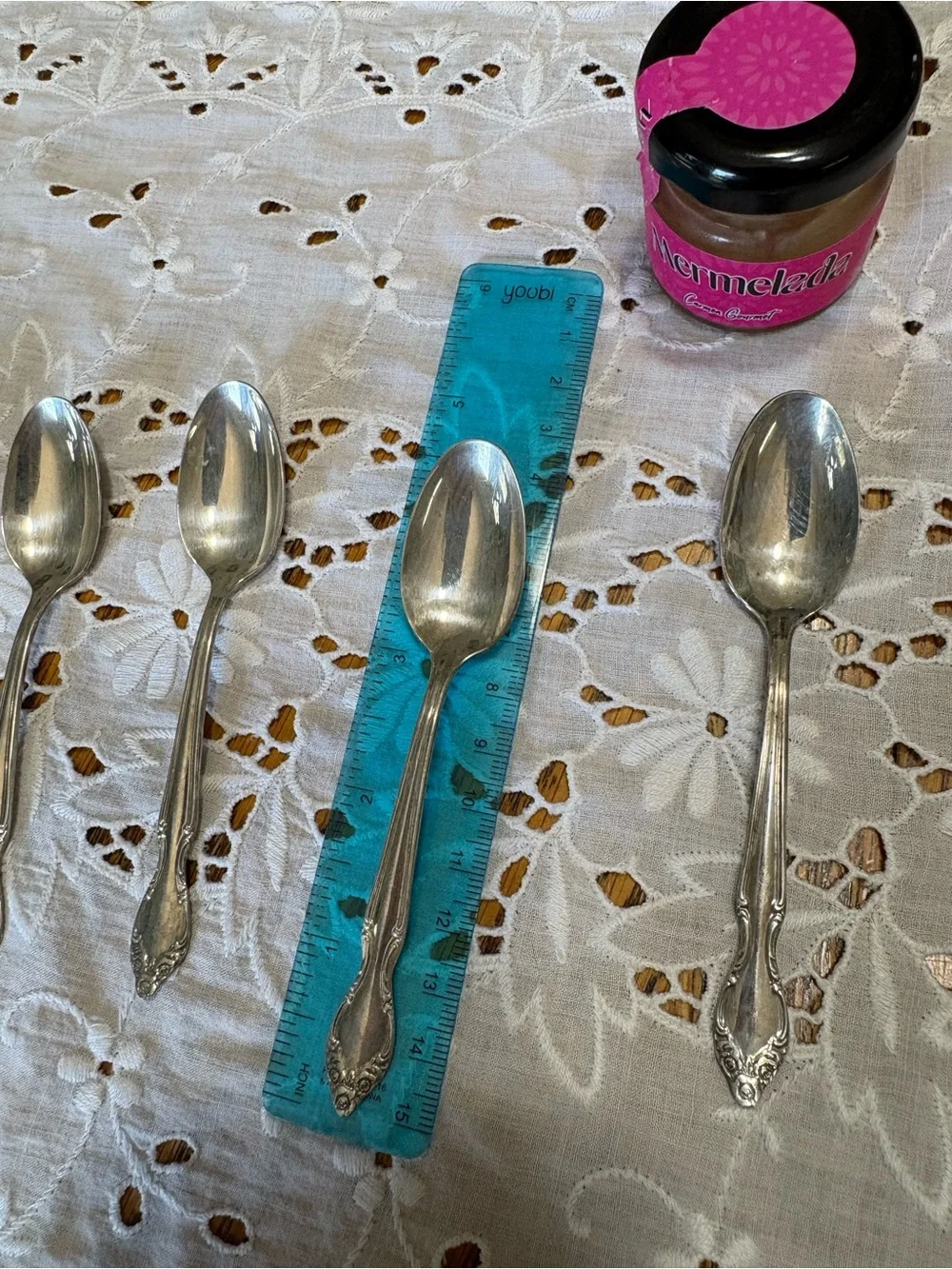 W. Rogers Sterling Silver plated  tea espresso spoons- Set of 5